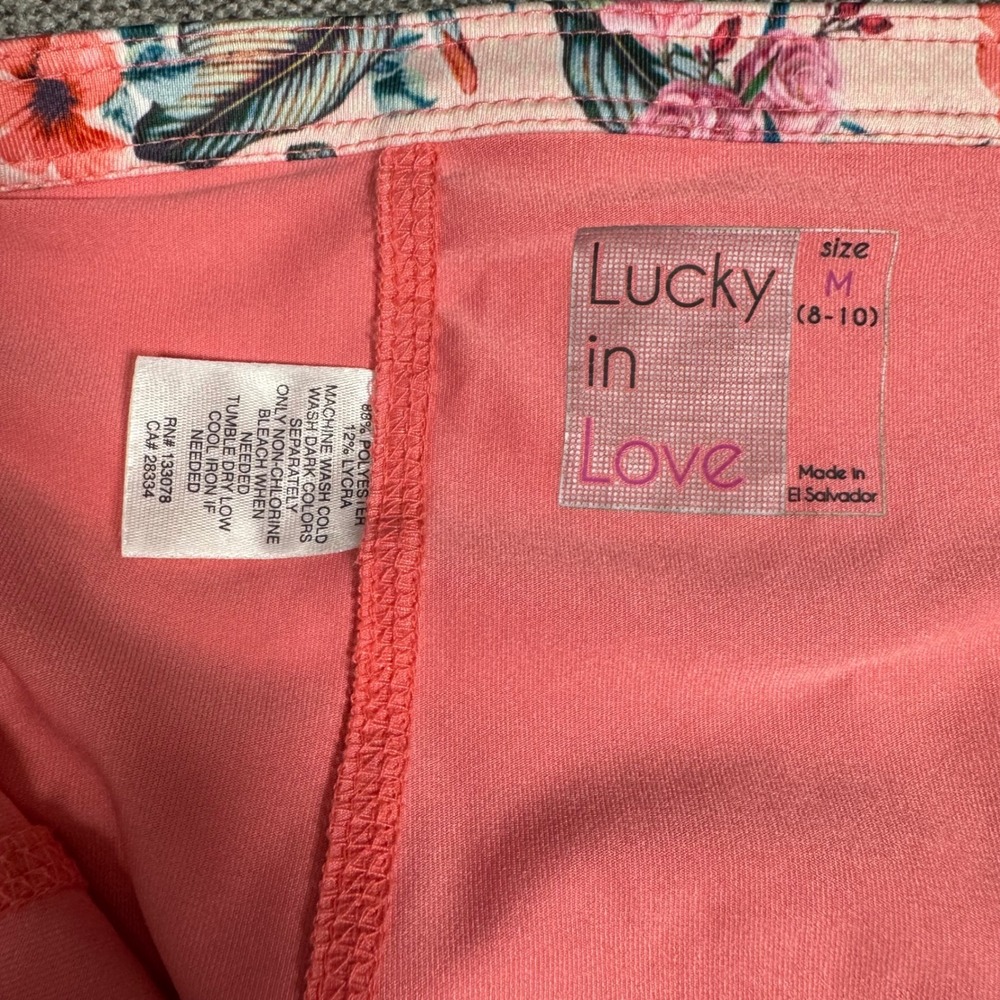Lucky in Love Patch Me Pleated Golf Skort Floral Medium Tennis Pickleball - Picture 4 of 8